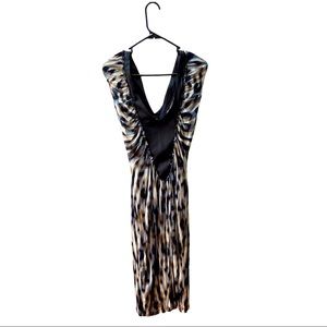 MNG abstract leopard dress. Size large.